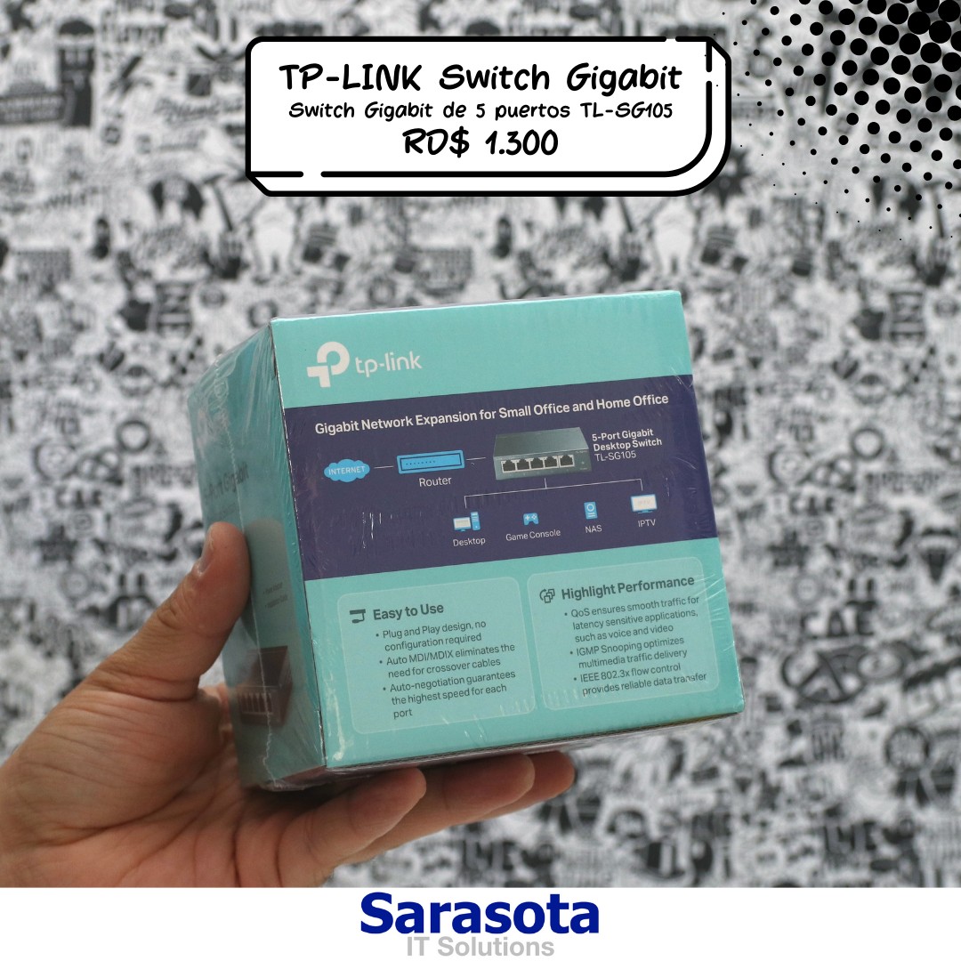 accesorios para electronica - TP-Link Switch Gibabit de 5 puertos SG105 Somos Sarasota 1