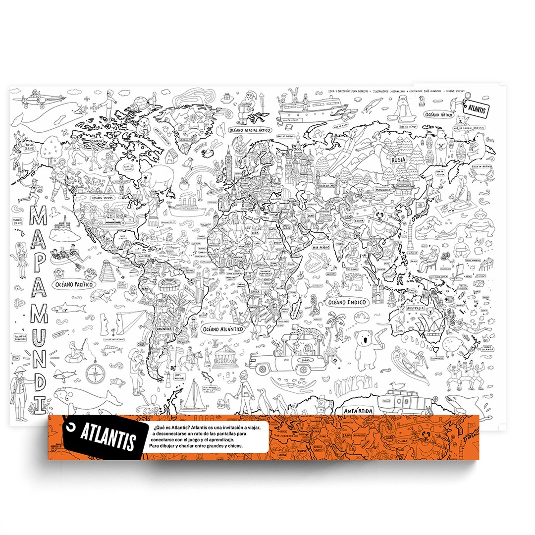juguetes - Mapas para Colorear marca Atlantis tamaño gigante 2