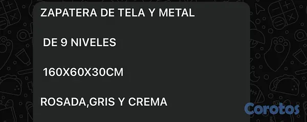 decoración y accesorios - ZAPATERA DE TELA Y METAL  4
