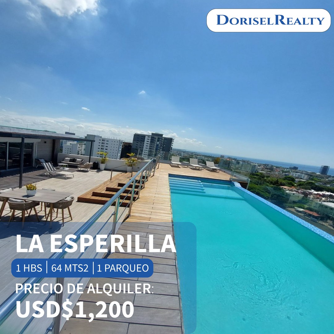 apartamentos - ALQUILER DE PRECIOSO APARTAMENTO AMUEBLADO EN LA ESPERILLA