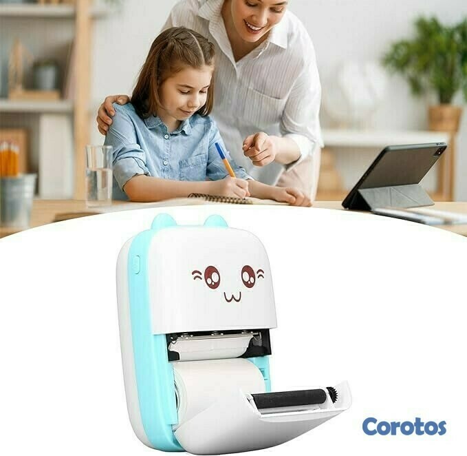 impresoras y scanners - Mini impresora bluetooth termica diseno de gatito 2