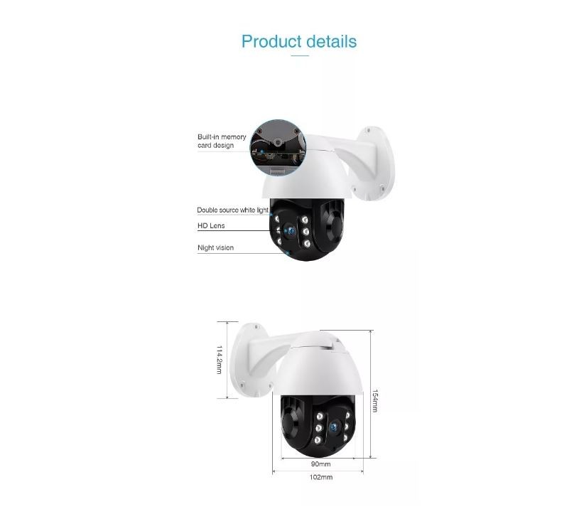 camaras y audio - Camara tipo domo WIFI 360 grados de exterior (10488) 3