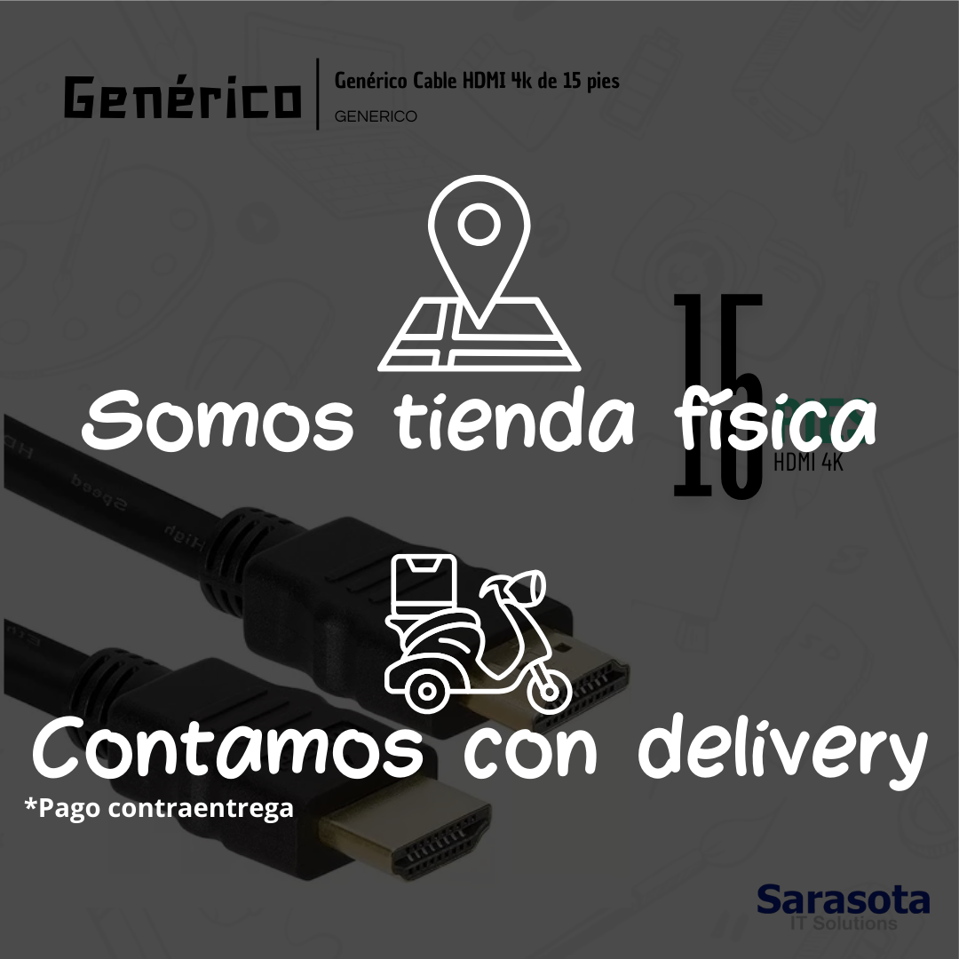 accesorios para electronica - Cable HDMI a HDMI 4K de 15 pies  1