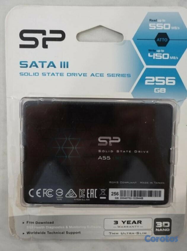computadoras y laptops - SP Disco Duro SSD 256 GB 3D Nand SATA 3 NUEVO para 2