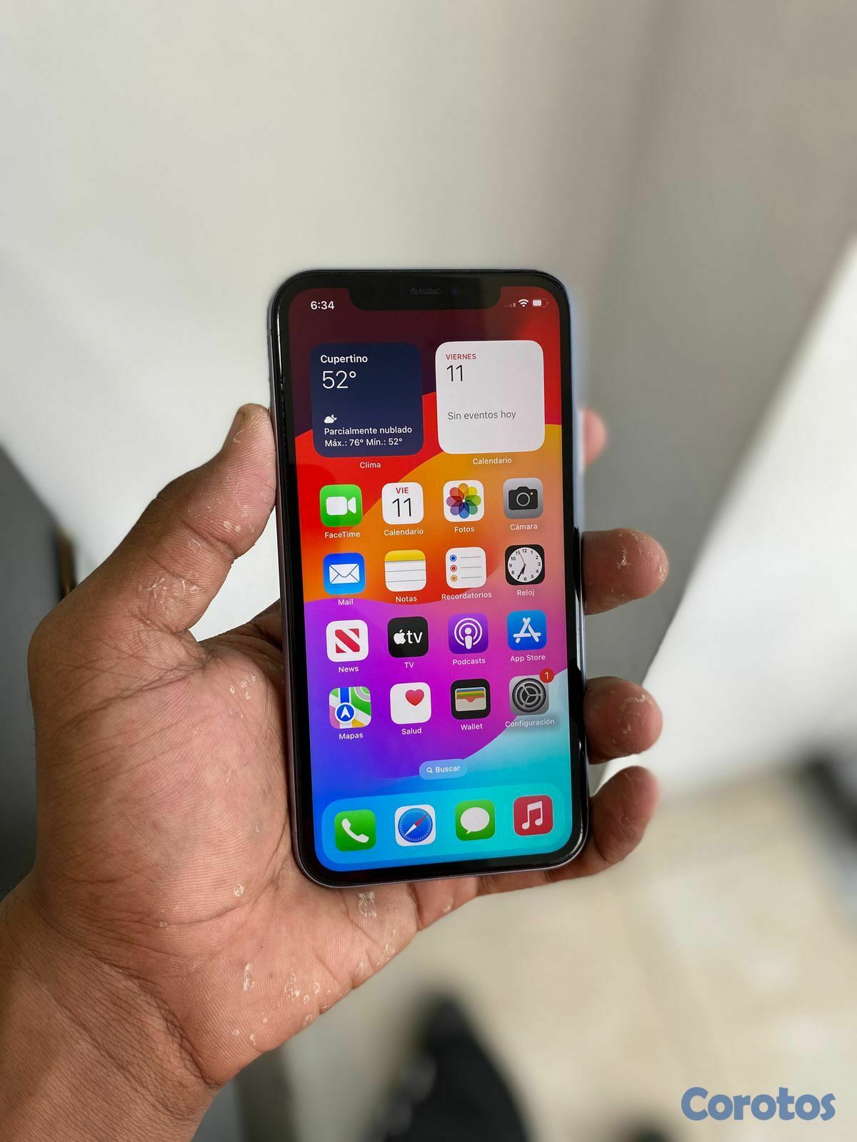 celulares y tabletas - iPhone 11 64GB turbo sim batería en 90% como nuevo 2