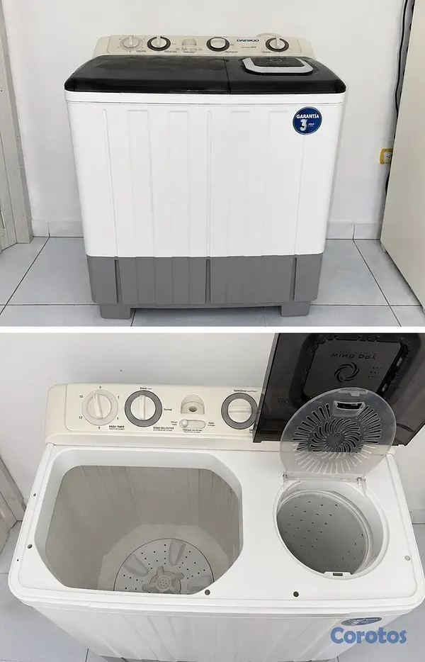 electrodomesticos - Lavadora Daewoo semiautomática doble tina 3