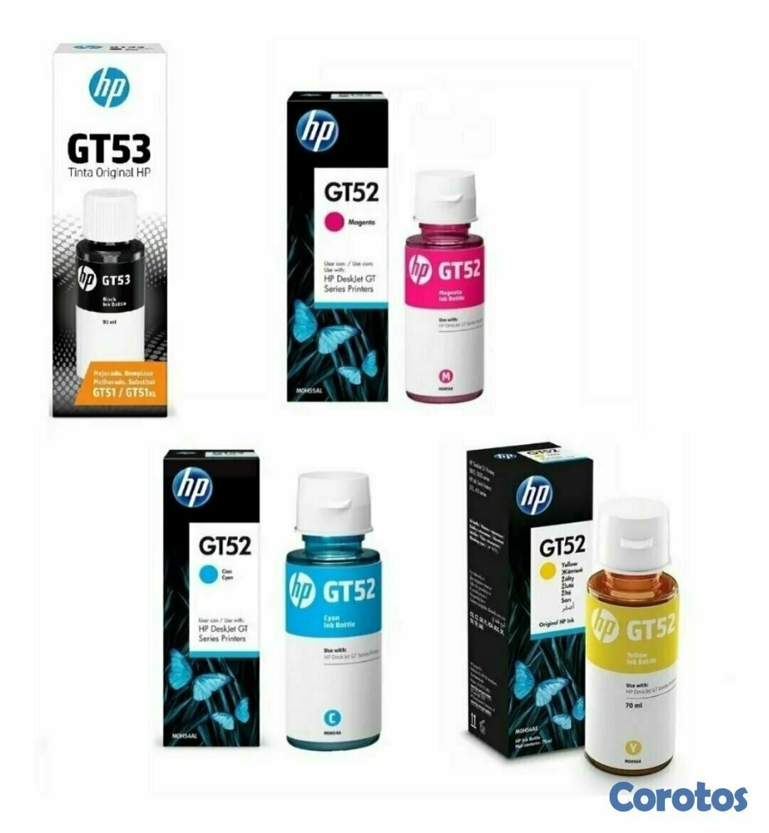 impresoras y scanners -  BOTELLA DE TINTA HP NEGRA, CYAN, MAGENTA, AMARILLO 1