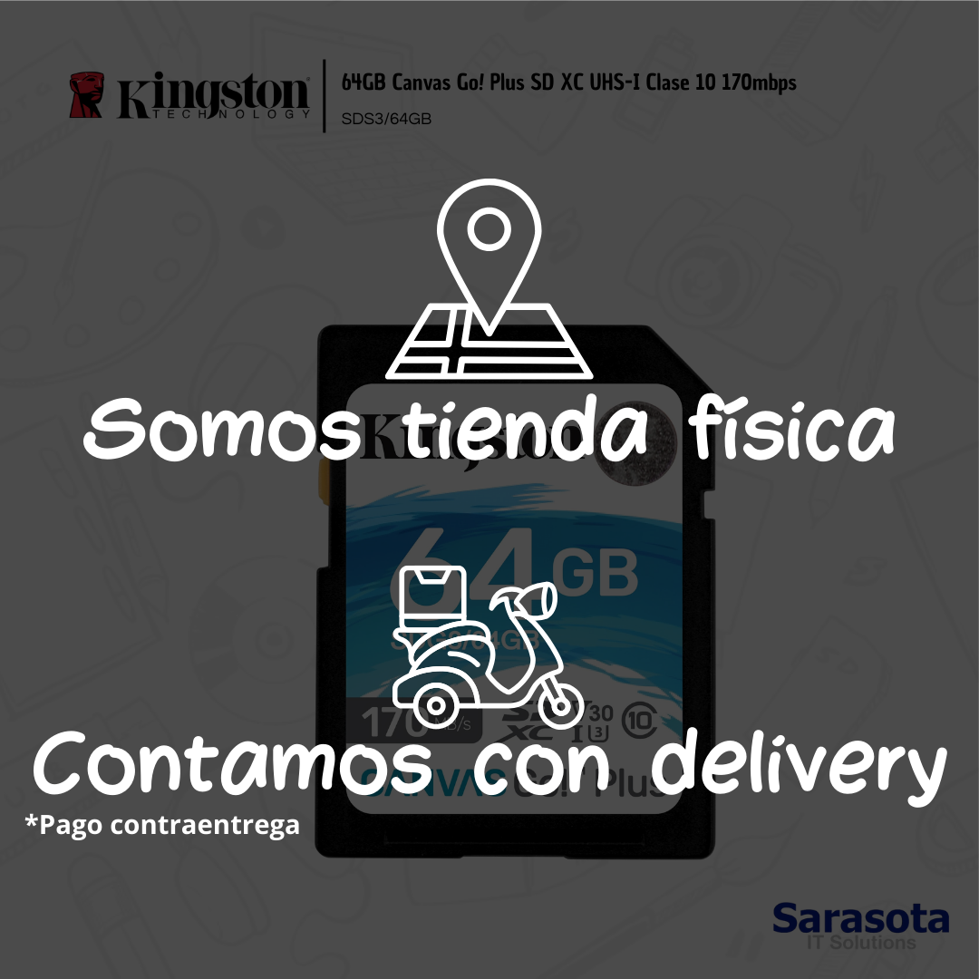 accesorios para electronica - Kingston 64GB Canvas Go! Plus SD 170mbps 2