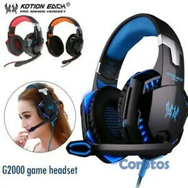 camaras y audio - Audifonos Gaming G2000 con cancelación de ruido 2