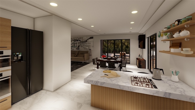casas vacacionales y villas - Venta de Villa con piscina cerca de la playa en Juan dolio Metro country club  4