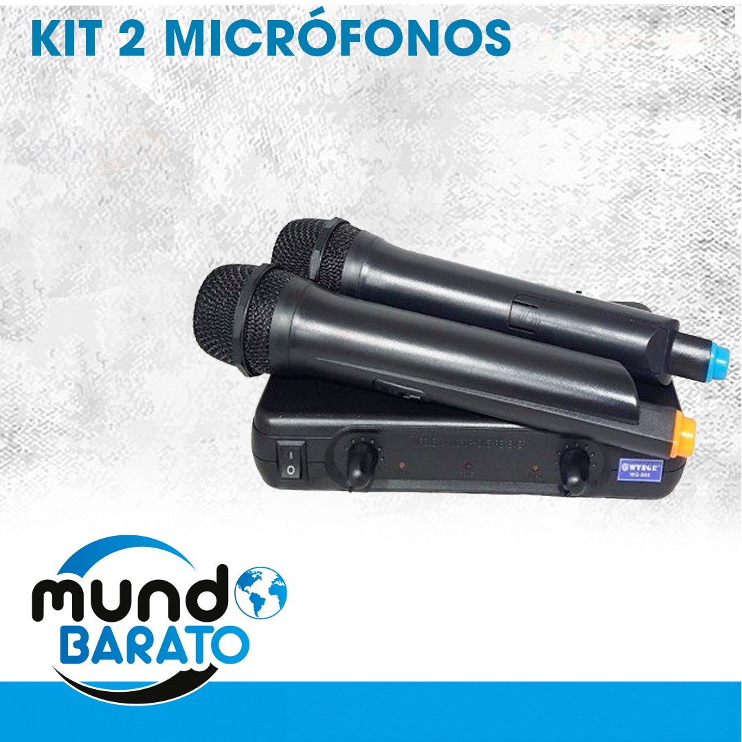 accesorios para electronica - kit 2 microfonos Karaoke Profesional inalambricos microfono