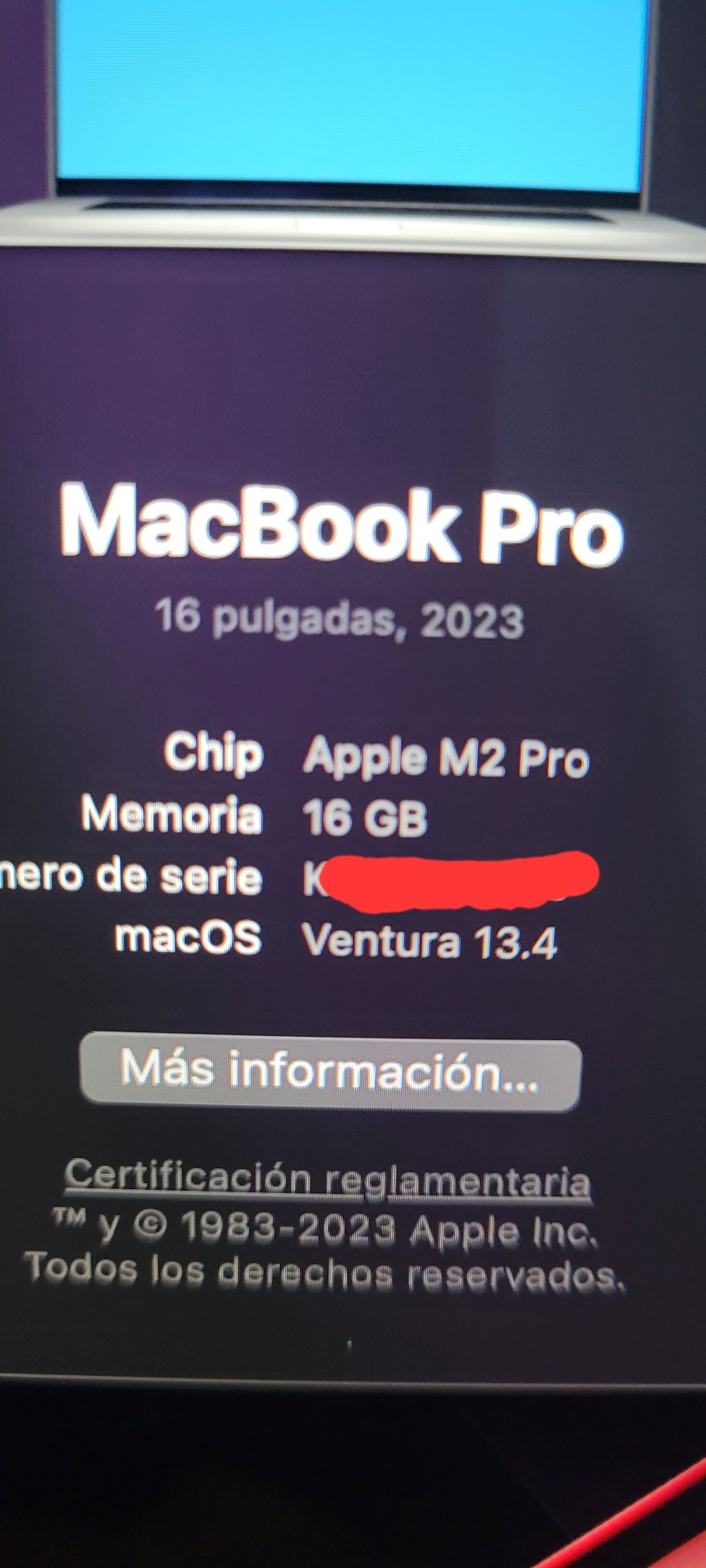 computadoras y laptops - Año 2023 Macbook pro M2 Retina 16.2 pulg Ram 16gb SSD 1TB GARANTIA 1 AÑO NEW