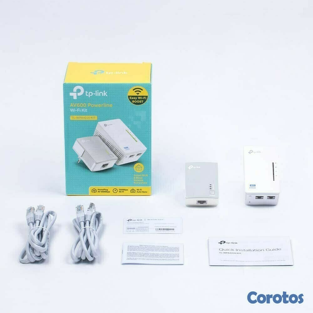 computadoras y laptops - POWERLINE TP-LINK TL-WPA4220KIT, ACCESS POINT TL-WPA4220, 2.4GHZ/300MBPS, 2 PUER 3