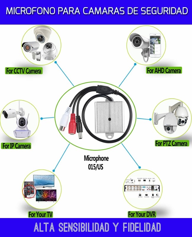 camaras y audio - MICROFONOS PARA CAMARAS DE VIGILANCIA