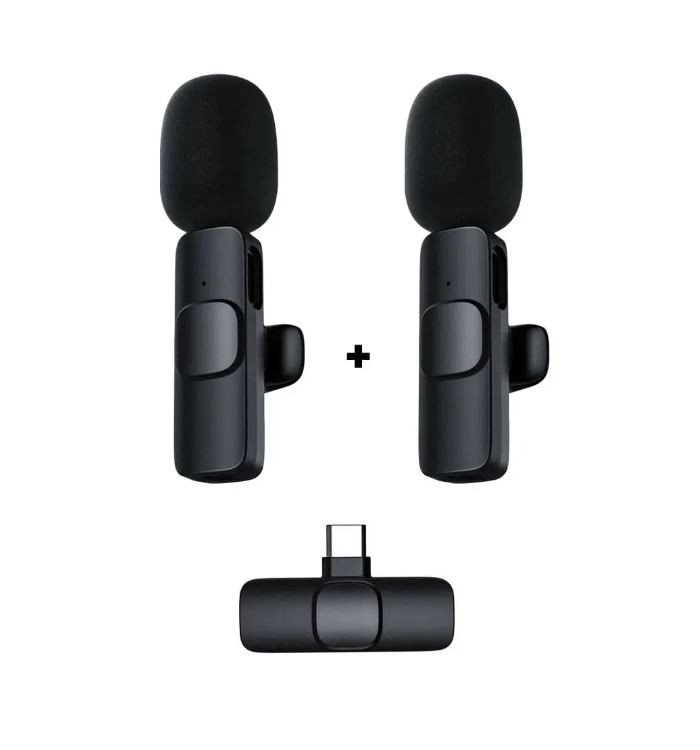 camaras y audio - Microfono de solapa inalambrico para iPhone doble, ideal para entrevista