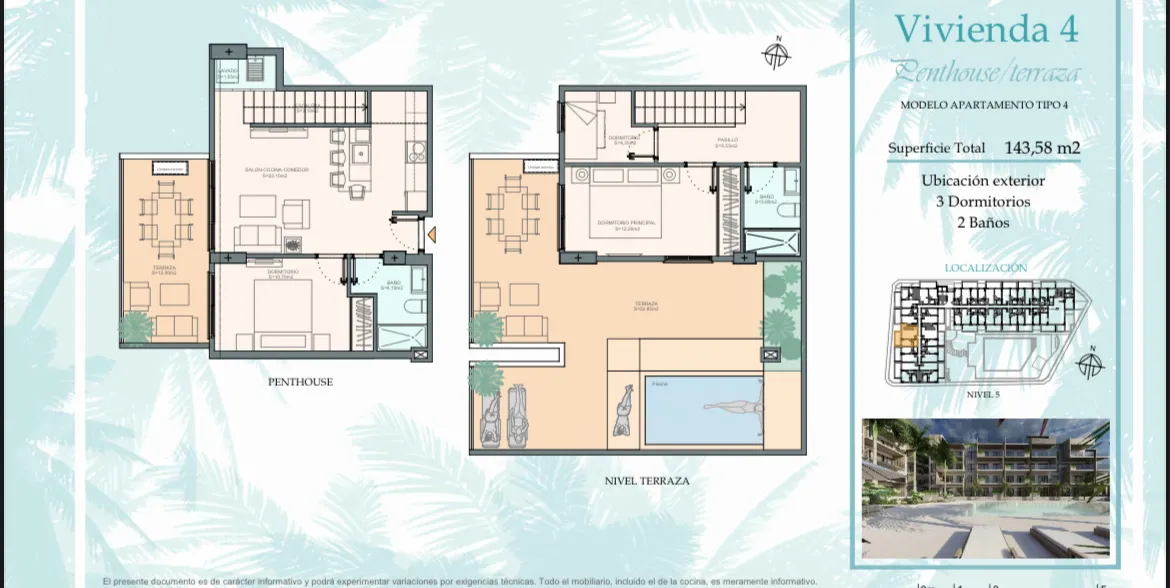 penthouses - Bayahibe - Penthouse de 3 habitaciones amueblado 8