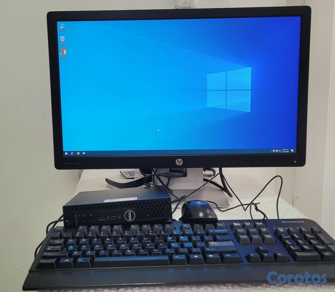 computadoras y laptops - Monitor Dell o HP Con mini CPU Dell Core i5 7th Gen Ram 8gb DDR4 Disco 256gb New 3
