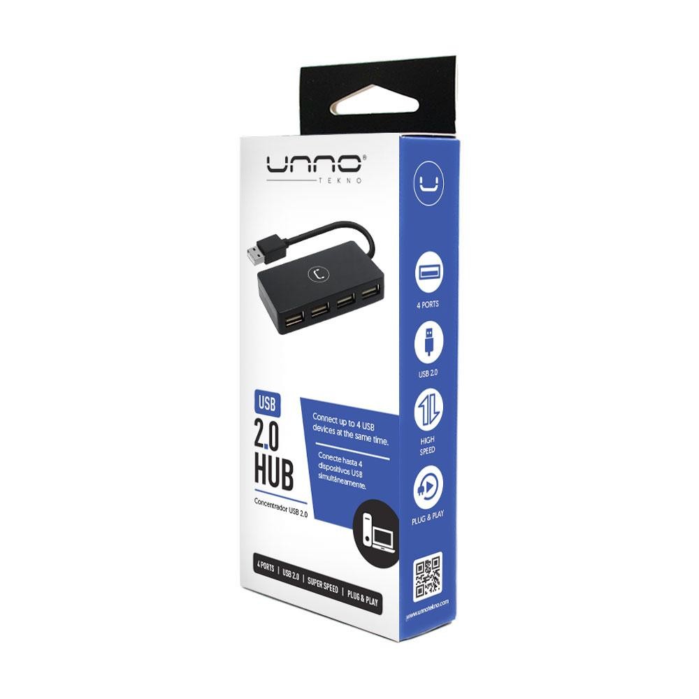 computadoras y laptops - HUB USB DE 4 PUERTOS 2.0 UNNO
 1