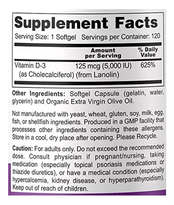 Salud y Equipamiento Médico - Vitamina D3 125 Mcg Biophix 2