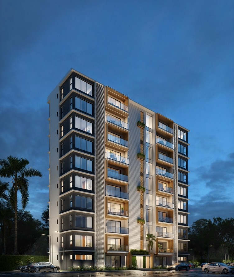 apartamentos - Moderna Torre de Apartamento en Autopista Duarte 8