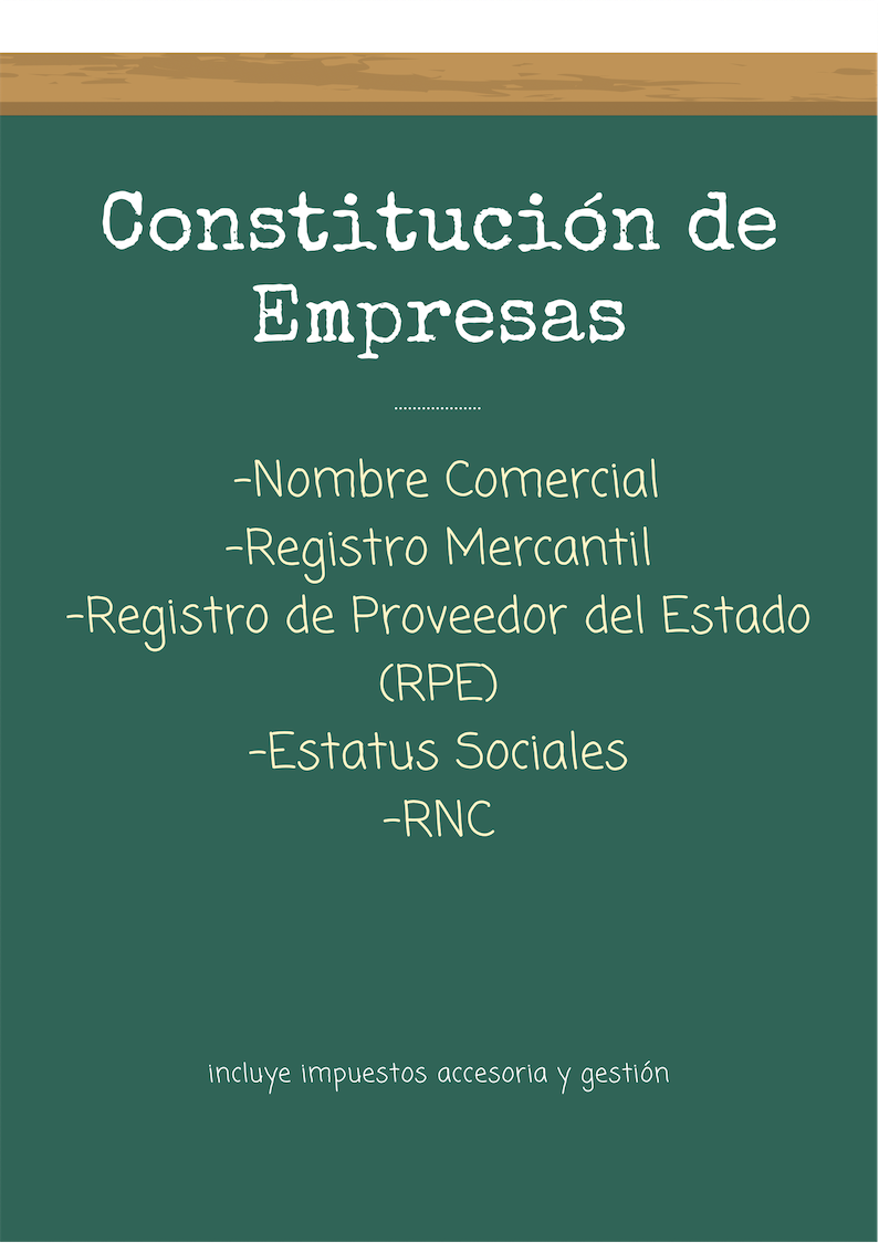 servicios profesionales - CONSTITUCIÓN DE COMPAÑÍA