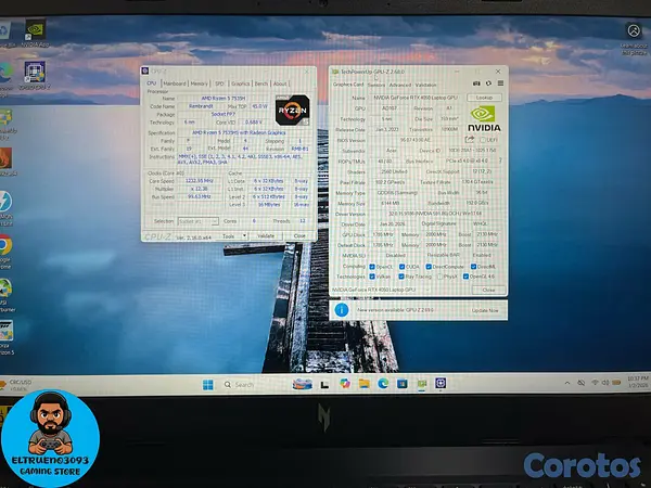 computadoras y laptops - Laptop ACER Nitro ANV15 Ryzen 5 7535H, RTX 4050, 1 4