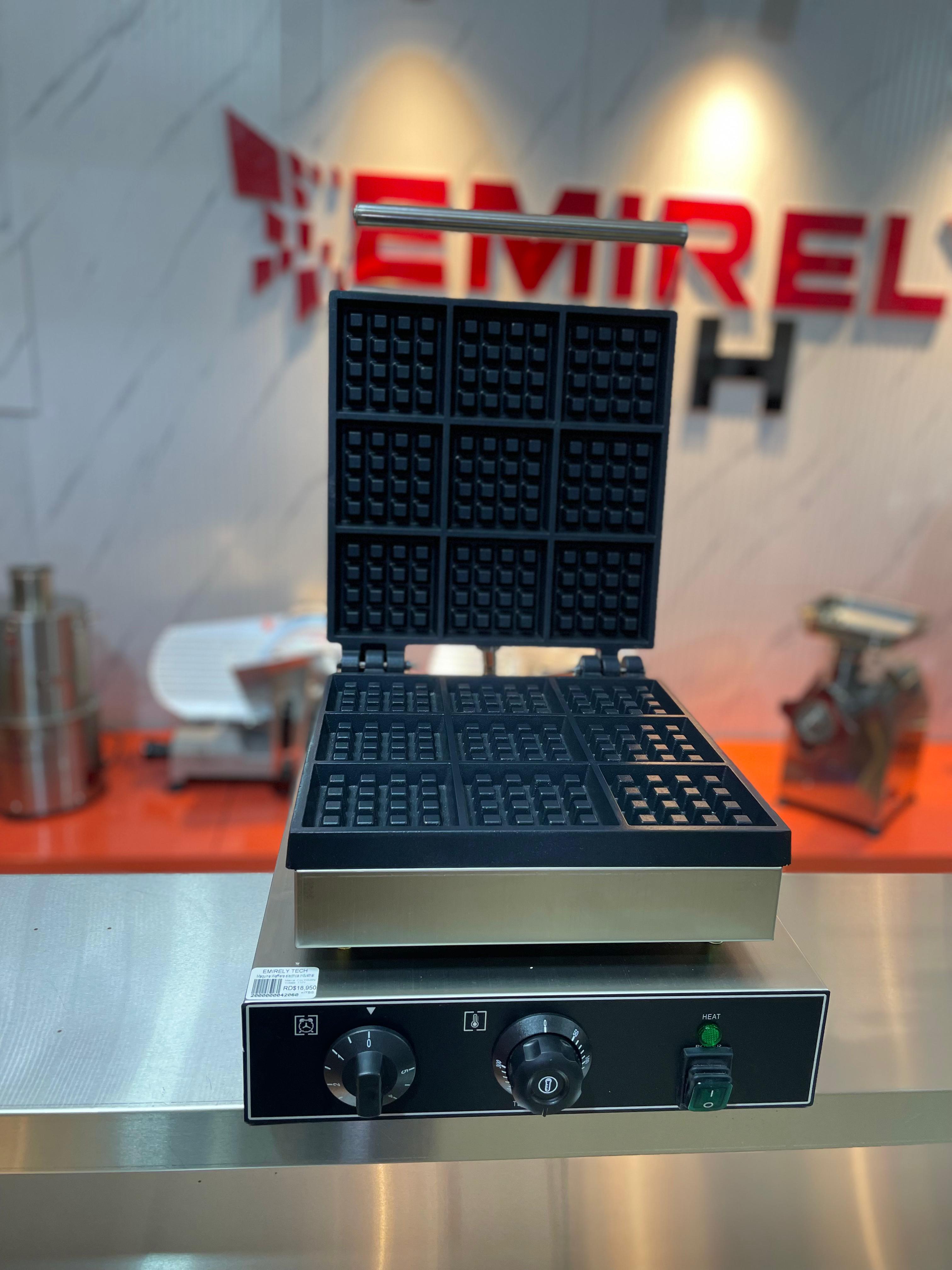 equipos profesionales - wafflera tostadora de waffles gofres 9 unidades 1