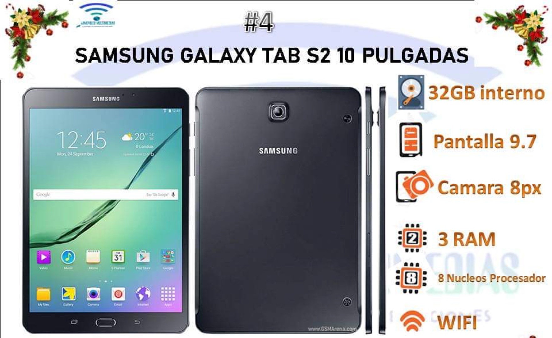celulares y tabletas - Tablet Samsung Galaxy tab S2 10 pulgadas 32gb Wifi