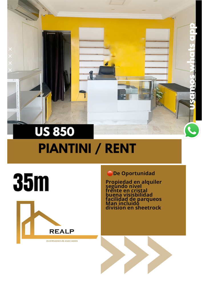 oficinas y locales comerciales - Local en Piantini