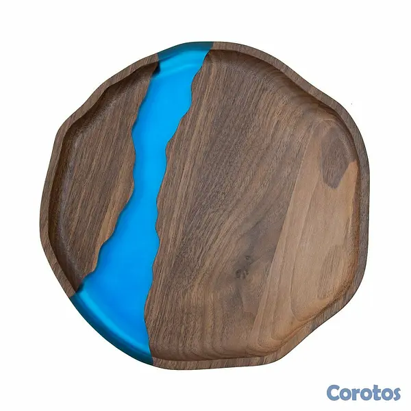 decoración y accesorios - Juego de servir 7 piezas: bandejas y platos madera 4