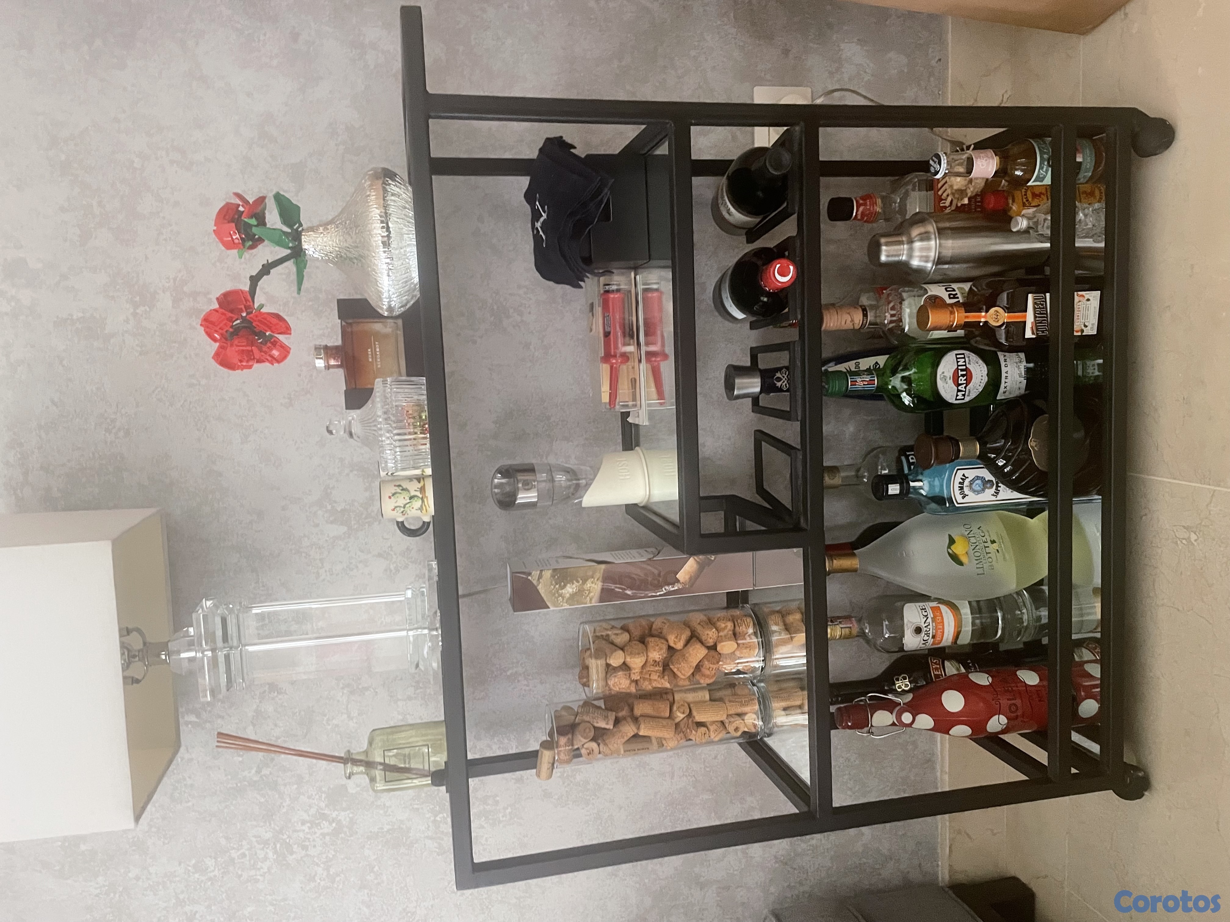 muebles y colchones - Bar en hierro y espejo 2