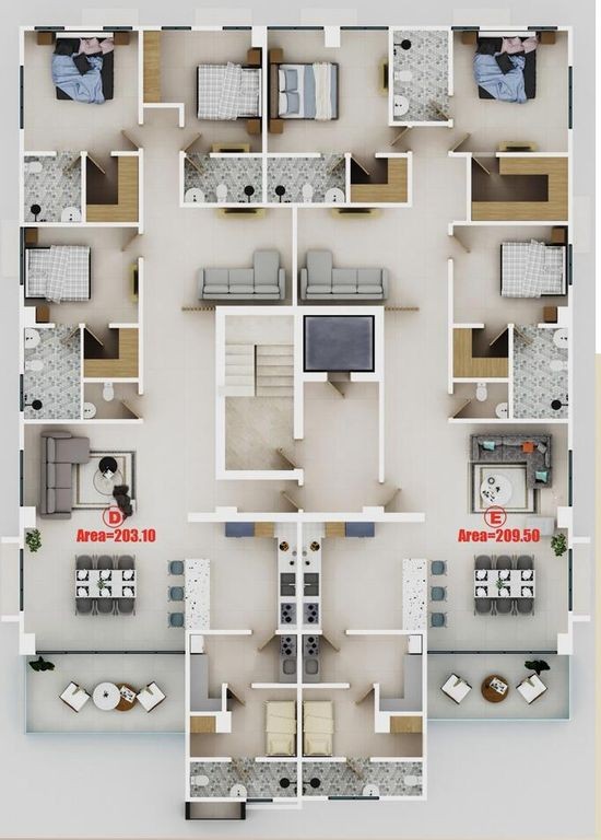 apartamentos - Apartamento en venta #24-1449 con 3 dormitorios, balcón, gimnasio, ascensor. 9