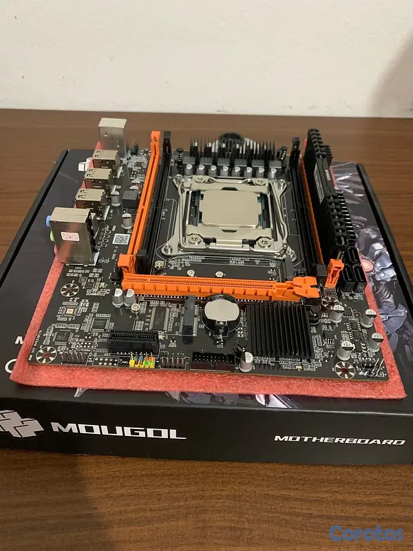 computadoras y laptops - placa madre x99 mougol placa+procesador  2
