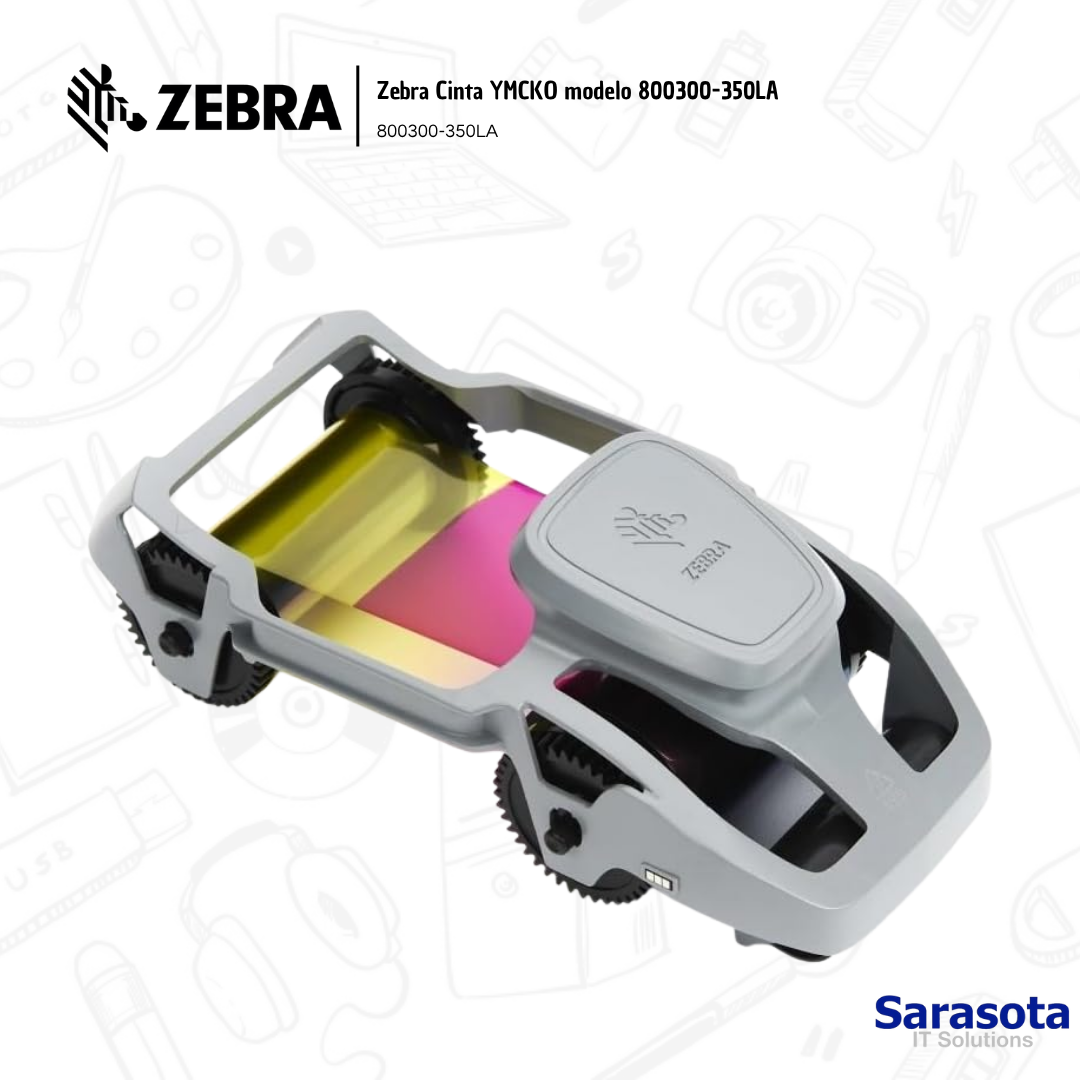 accesorios para electronica - Zebra Cinta YMCKO modelo 800300-350LA  2