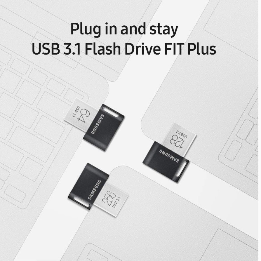 accesorios para electronica - Memoria Samsung USB Flash Fit Plus 3.1de 64GB, 128GB, 256GB