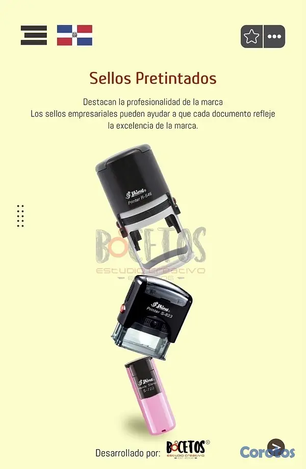 servicios profesionales - sellos pretintados  6