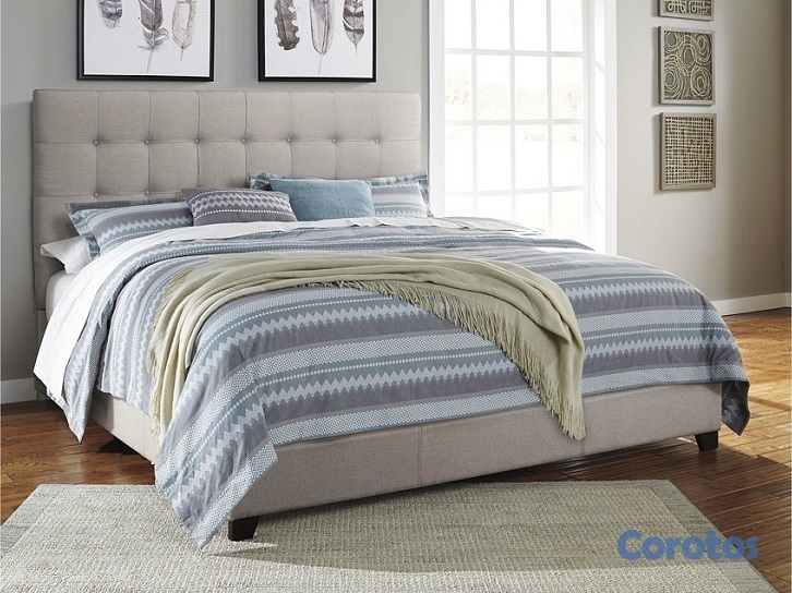 muebles y colchones - Cama tapizada con colchon. Nueva 7