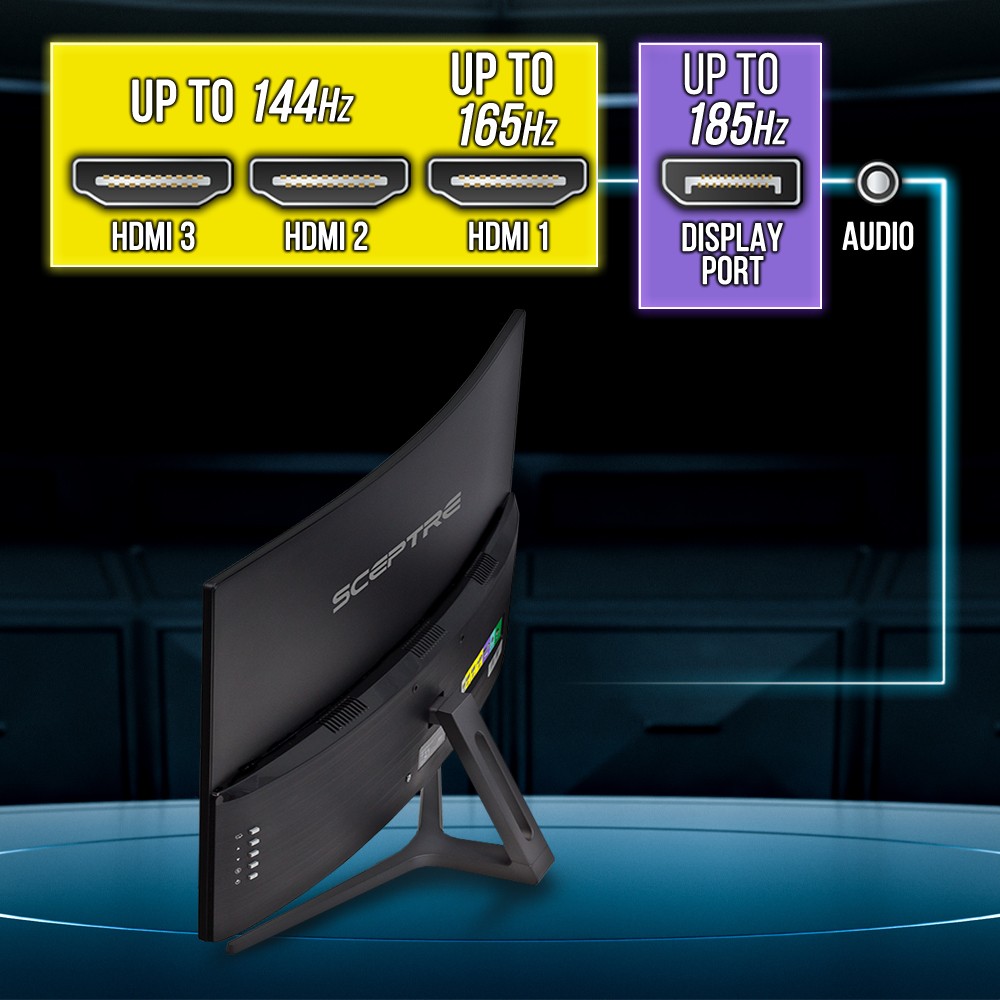 computadoras y laptops - OFERTA Monitor Gaming Sceptre C32 32`` C325B-185RD 2