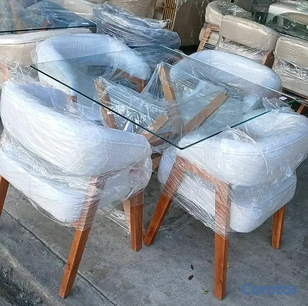 muebles y colchones - comedor comtenporaneo de 4 sillas. 2