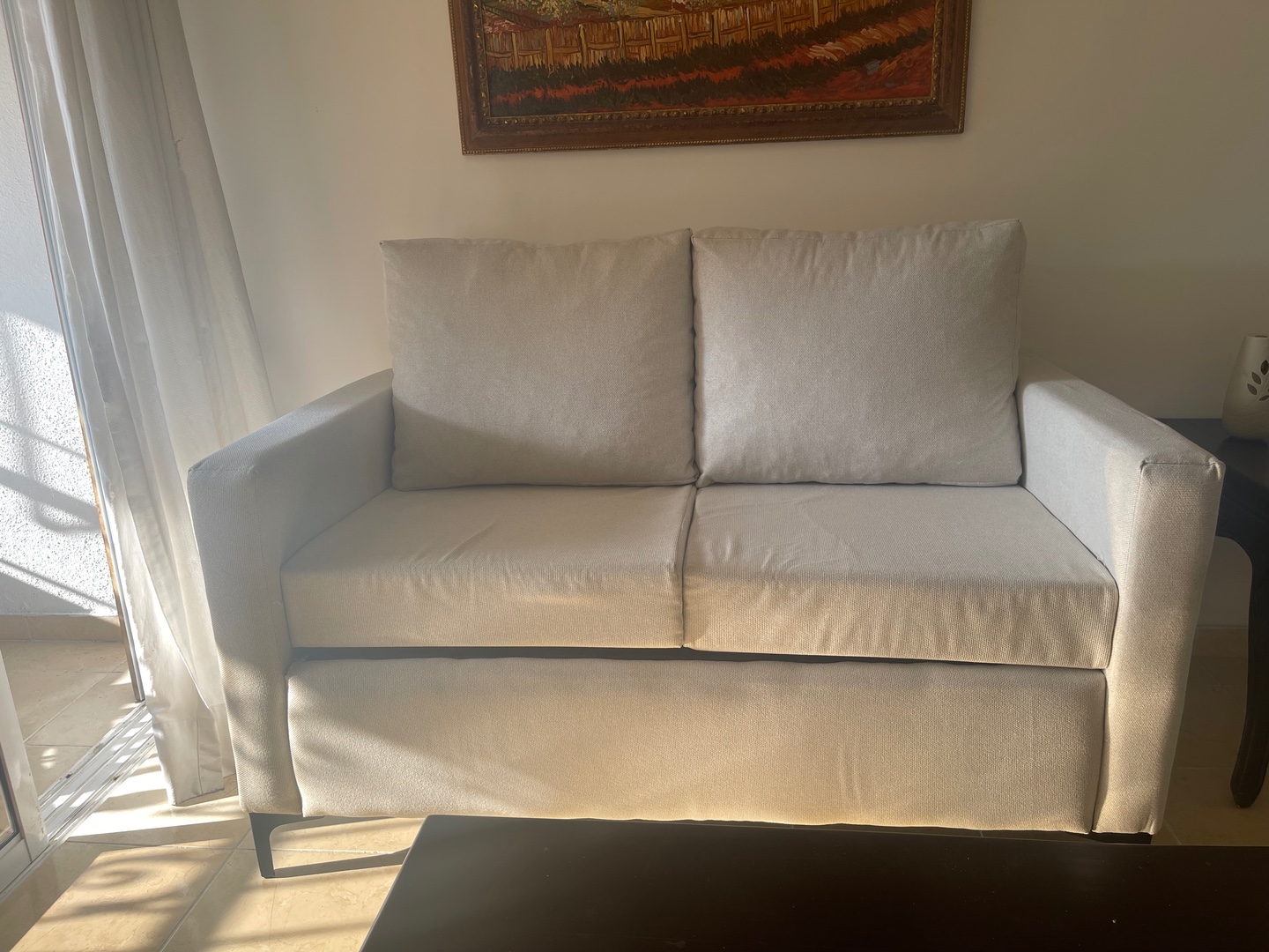 muebles y colchones - Juego de muebles recién tapizados color beige RD$30,000 1