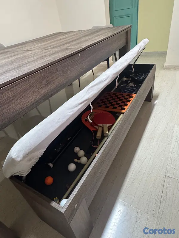 muebles y colchones - Mesa 3 en 1: comedor, billar y Ping pong 5