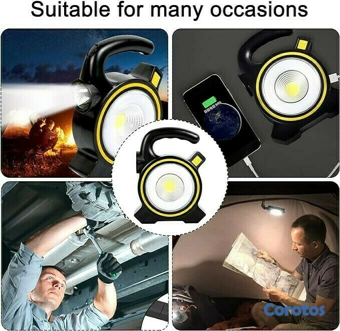 herramientas, jardines y exterior - LUZ RECARGABLE COB WORK LIGHTS JG-JZJ838 5