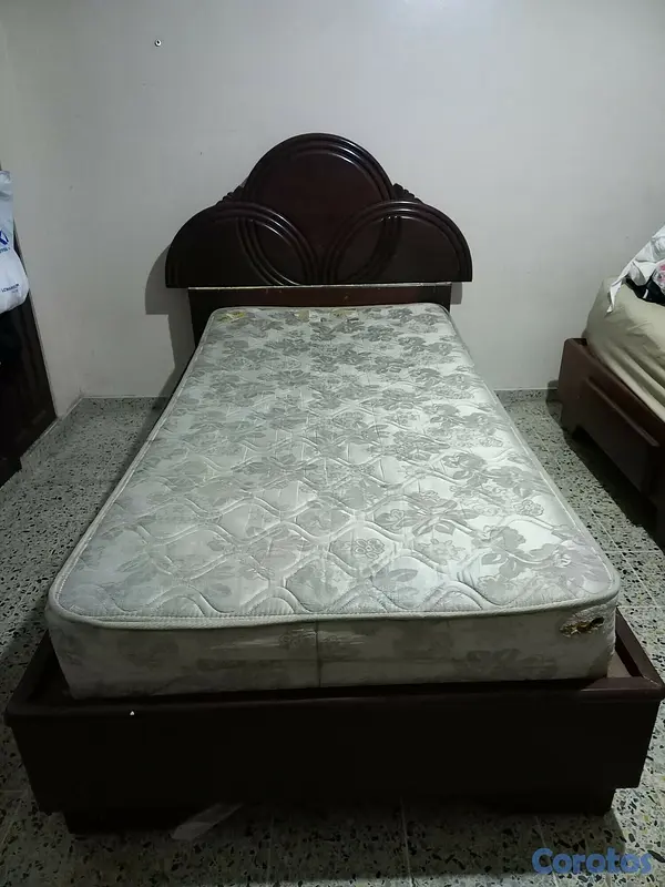 muebles y colchones - CAMA TWIN CAOBA 4