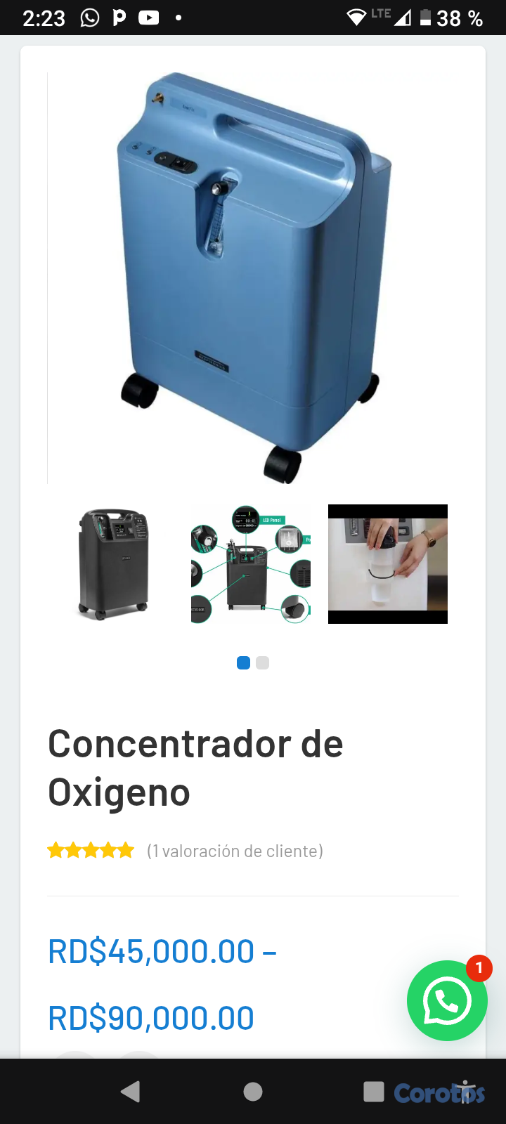 Salud y Equipamiento Médico -  Concentrador de oxígeno  2