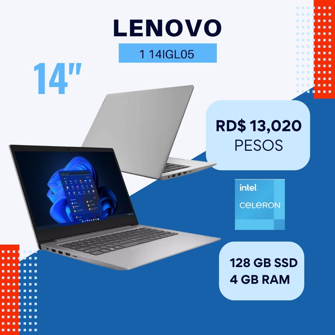 computadoras y laptops - LAPTOP LENOVO 1 14IGL05