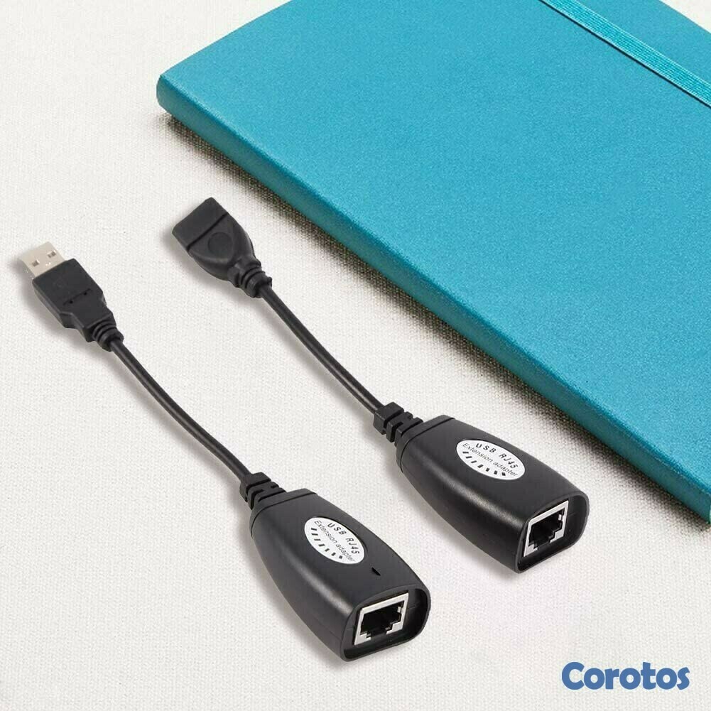 accesorios para electronica - Adaptador de extensión USB 2.0 a RJ45 maximo 150FT largo. 8
