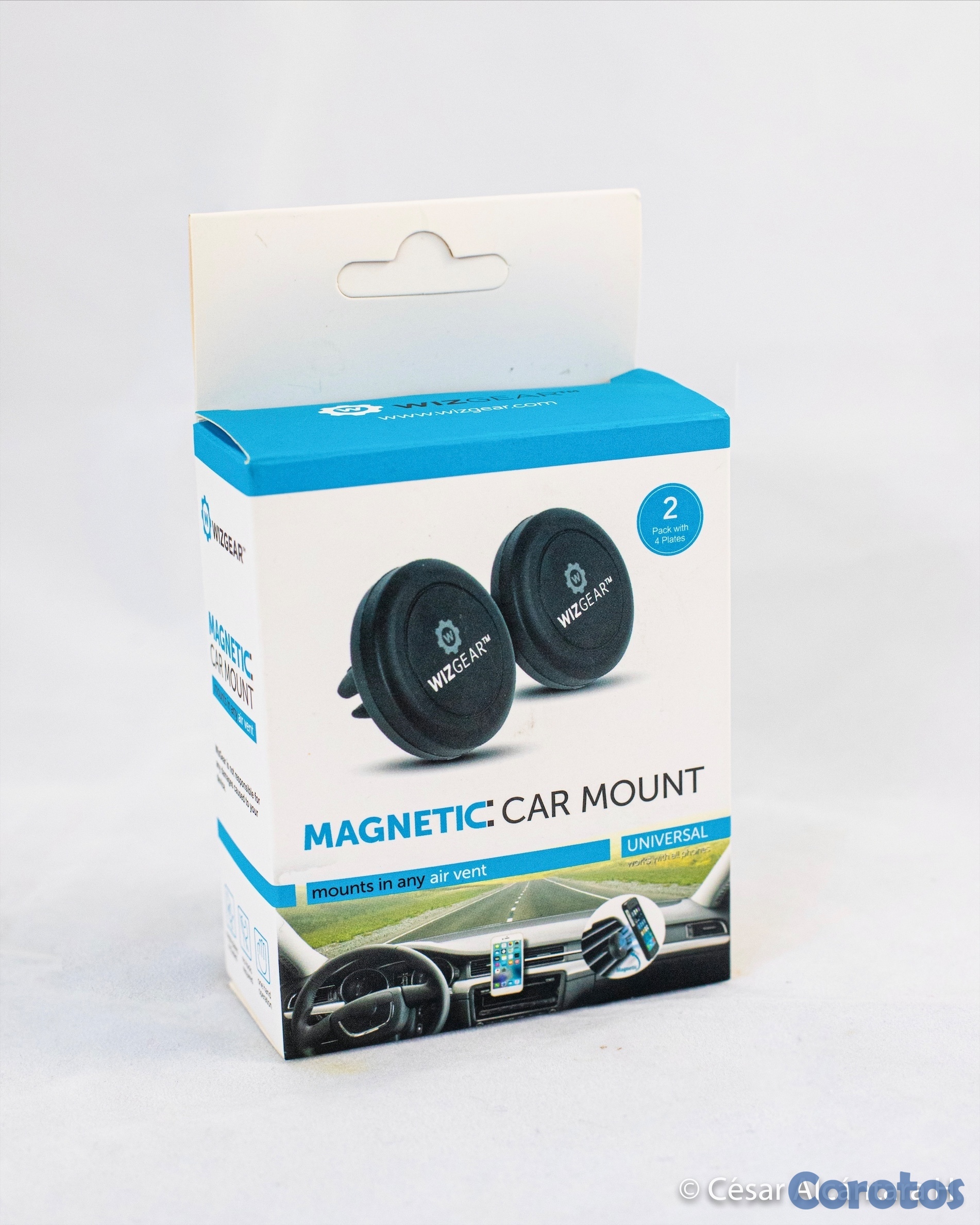 accesorios para vehiculos - Soporte magnético de celular (para carro) - WixGear (paquete de 2) 1