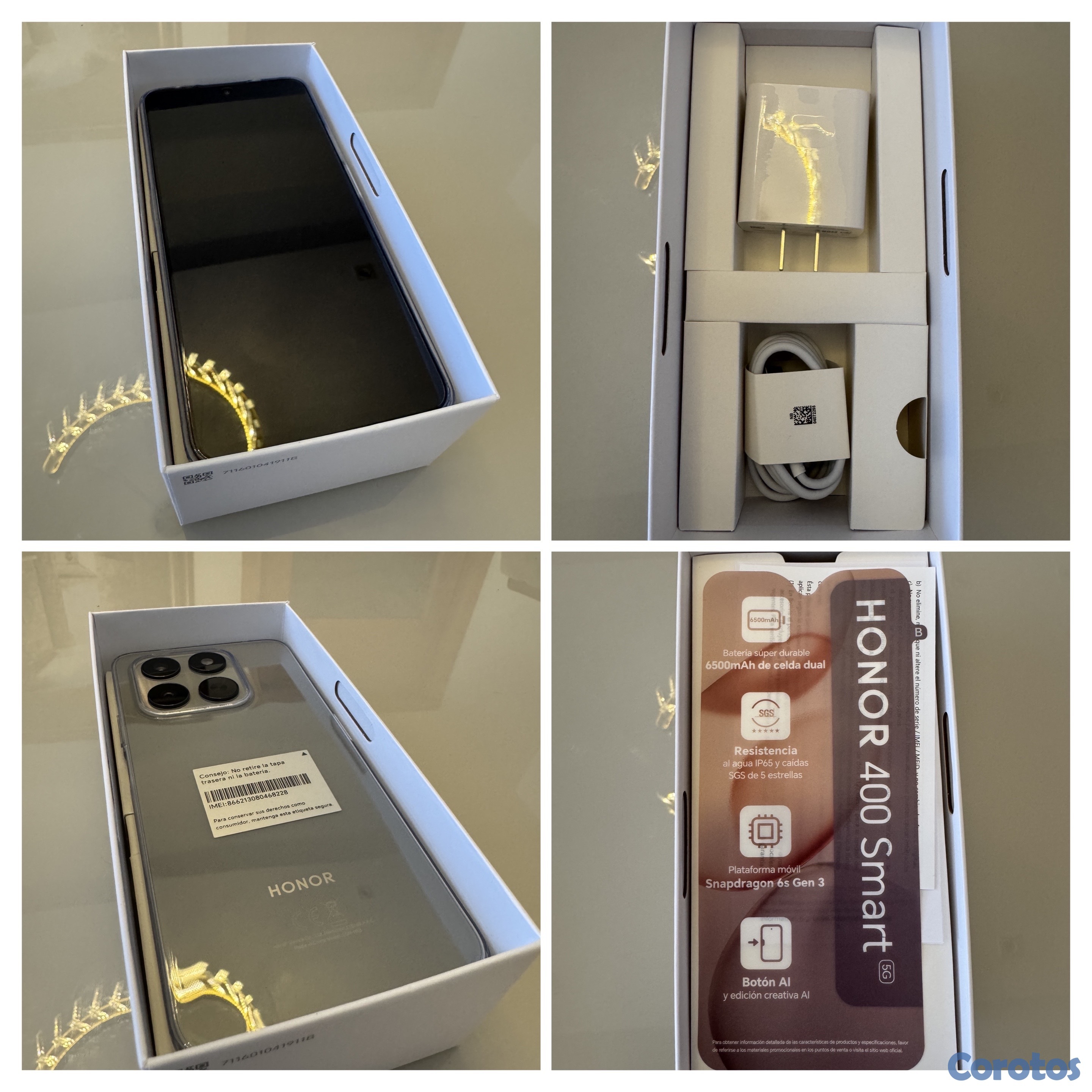 celulares y tabletas - HONOR 400 SMART 5G 256GB - 100% NUEVO - COLOR PLATA 3