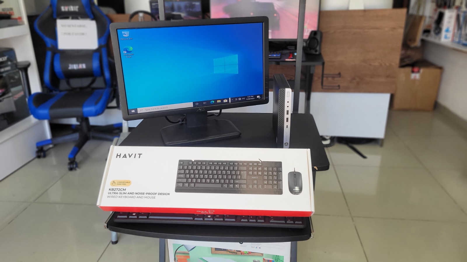 computadoras y laptops - COMPUTADORA COMPLETA Micro HP Elitedesk g3 i5 6ta 1