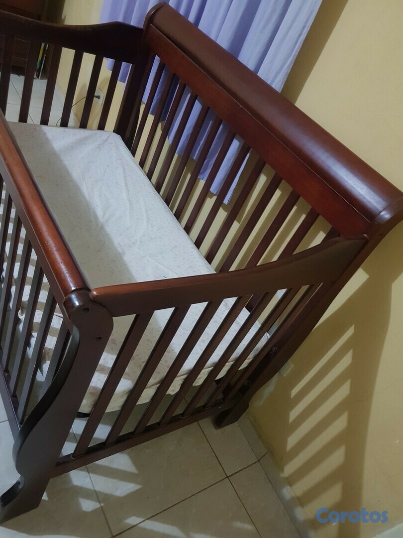 muebles - Cama Cuna convertible 4 en 1 caoba NEGOCIABLE 4